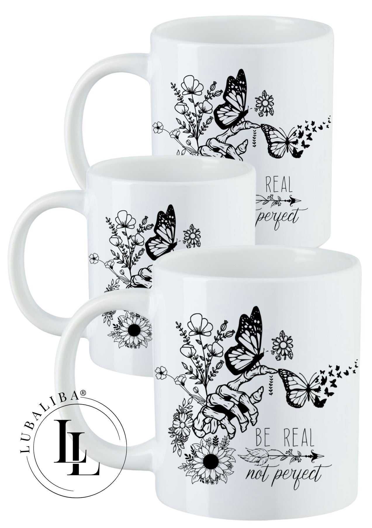 Tasse " Be real " ArtNr.: DAM